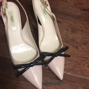 Authentic Prada antique rose colored heels
